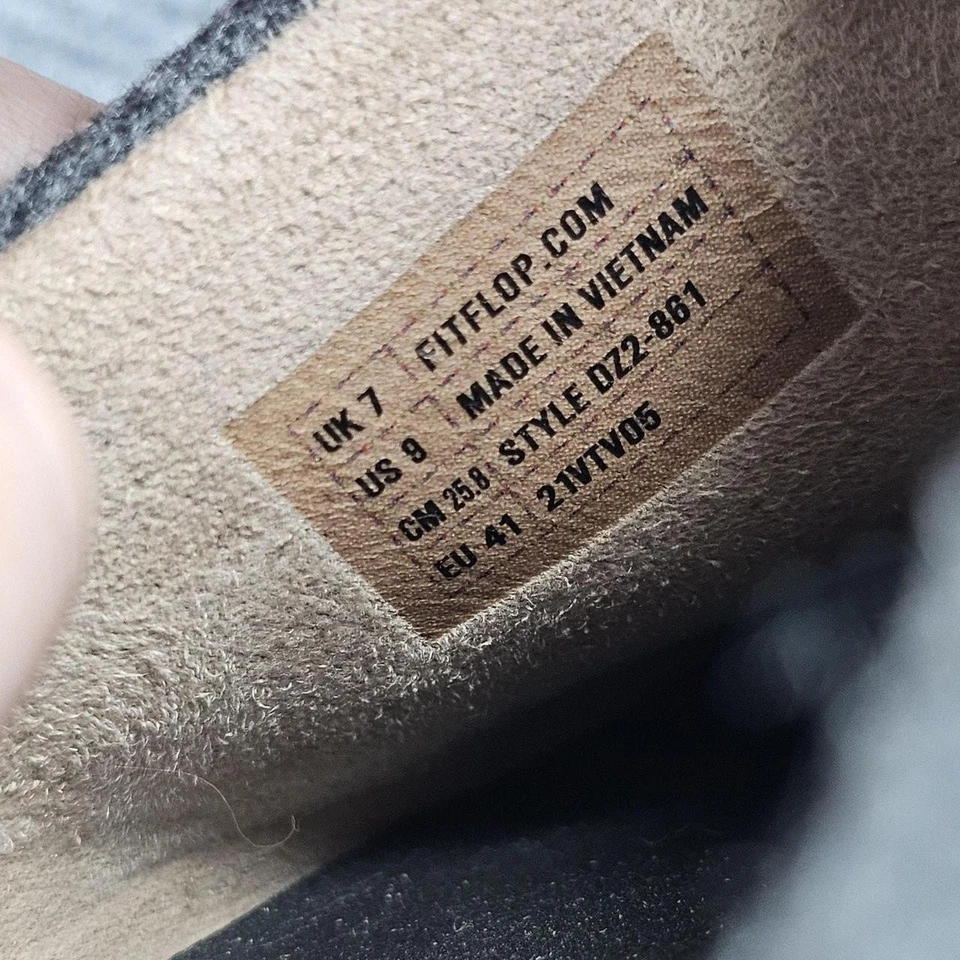 FitFlop Zapatos Mujer 8 Gris Pom Mula Zapatillas Vellón Cómodo Acogedor Invierno Foto 3 de 4