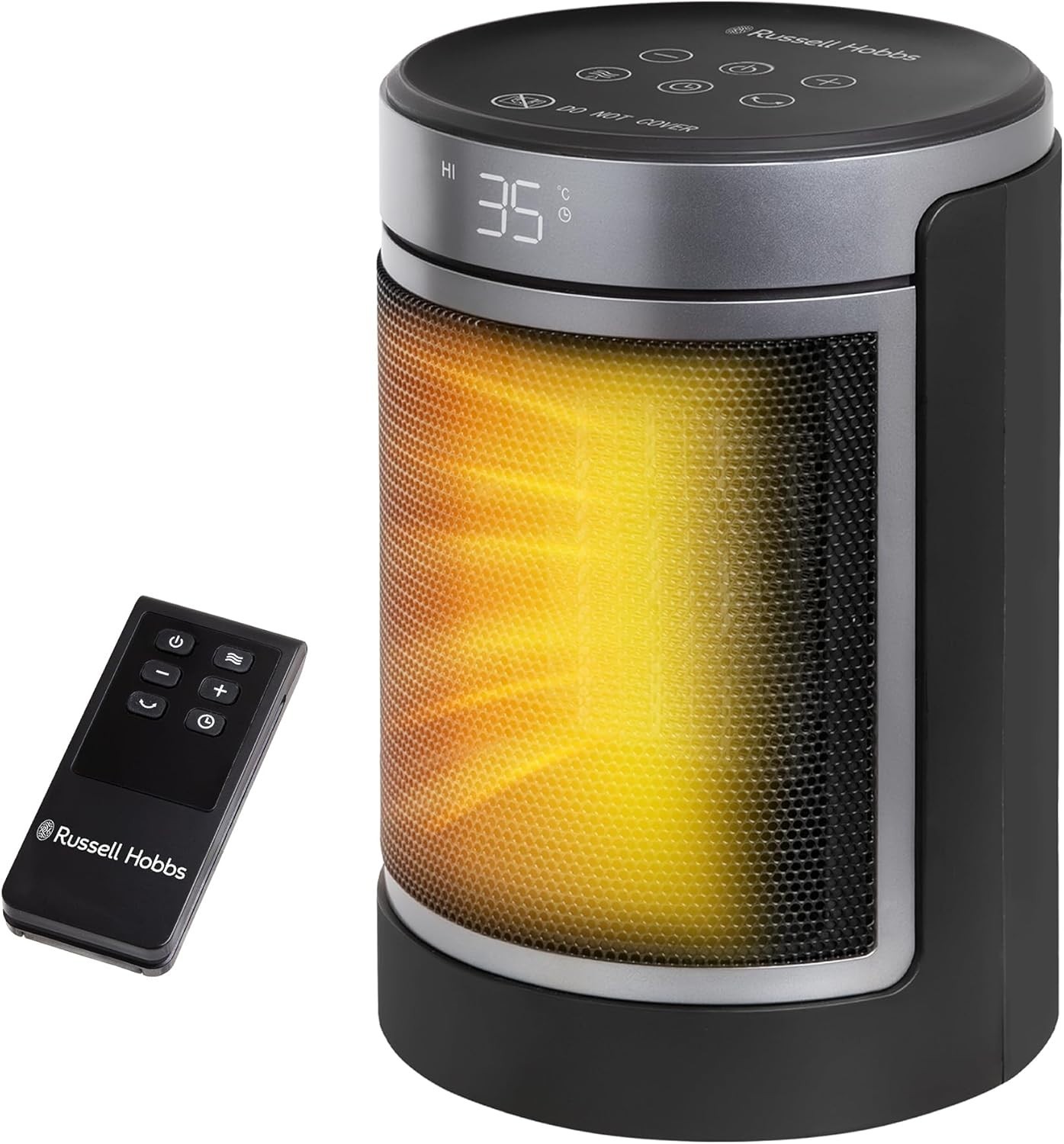 Russell Hobbs RHCH2002S 1500W Ceramic Heater Silent Oscillating Timer Remote