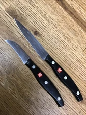 Two Zwilling J.A. Henckels Twin  Peeling Knife 30720-062  & 102 Paring Knife