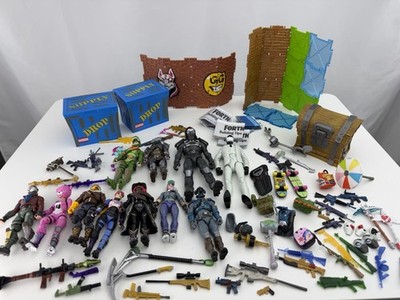 Fortnite Figure Lot 4  + Large Figures Weapons Accessories Supply Drop