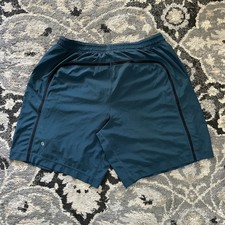 Lululemon Athletica Pace Breaker Shorts 8.5" Training Compression Teal Size XXL