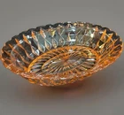 Vintage Jeannette Windsor Diamond Pink Depression 9 1/2" Glass Oval Serving Bowl