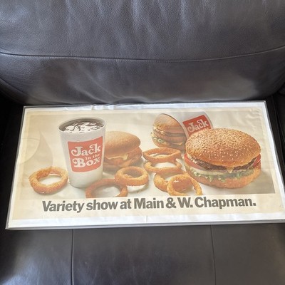 Vintage 1970S Jack-In-The-Box Poster, Fast Food Hamburgers Variety Show