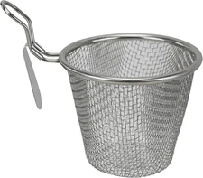 2 Pack Stainless Steel Mesh Basket Strainer for Hotpot & Kitchen Cooking