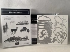 GRASSY GROVE Stamp Set GROVE Dies Stampin Up Deer Cares Good 2508
