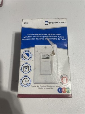 Intermatic ST01K Astronomic Digital In-Wall Timer - White