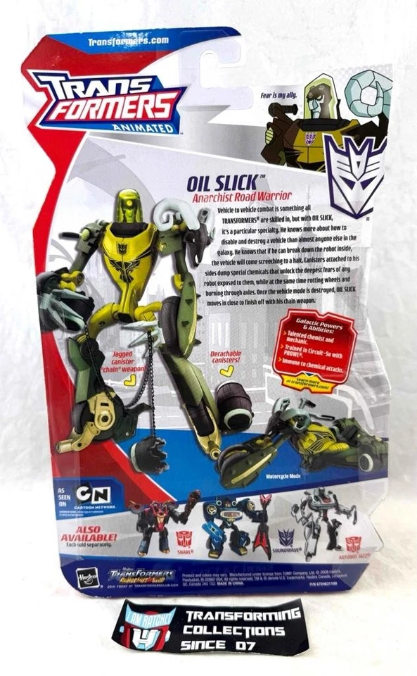 Transformers Animated 2008 Deluxe Class Oil Slick MOSC - Image 2 of 2