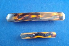 Vintage Goody 1980's 4.5"  2.5" Faux Tortoise Shell Hair Barrettes Lucite 16-B