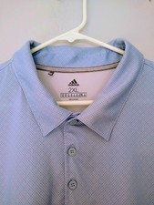 Adidas Performance Polo Shirt Men's 2X Blue Red Dots Stretch Golf Tennis