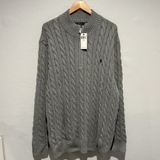 Polo Ralph Lauren Mens 2XLT 1/4 Zip Cable Knit Sweater BRAND NEW WITH TAGS