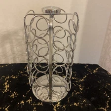 Keurig Pod Carousel Tower Holder Rack Spins Holds 36 Pods Chrome
