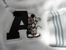 WOMEN's ADIDAS X DISNEY WHITE CROPPED HOODIE WOMEN's S SPACEMAN MICKY MOUSE VGC-