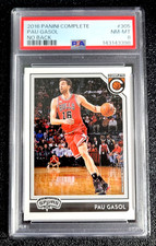 2016 PSA 8 NM/MT PAU GASOL NO BACK ERROR CARD PANINI COMPLETE G5131