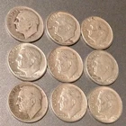 🔥🔥(9) Silver Roosevelt Dimes 1946-1964 90% Silver 10 Cents Circulated Business