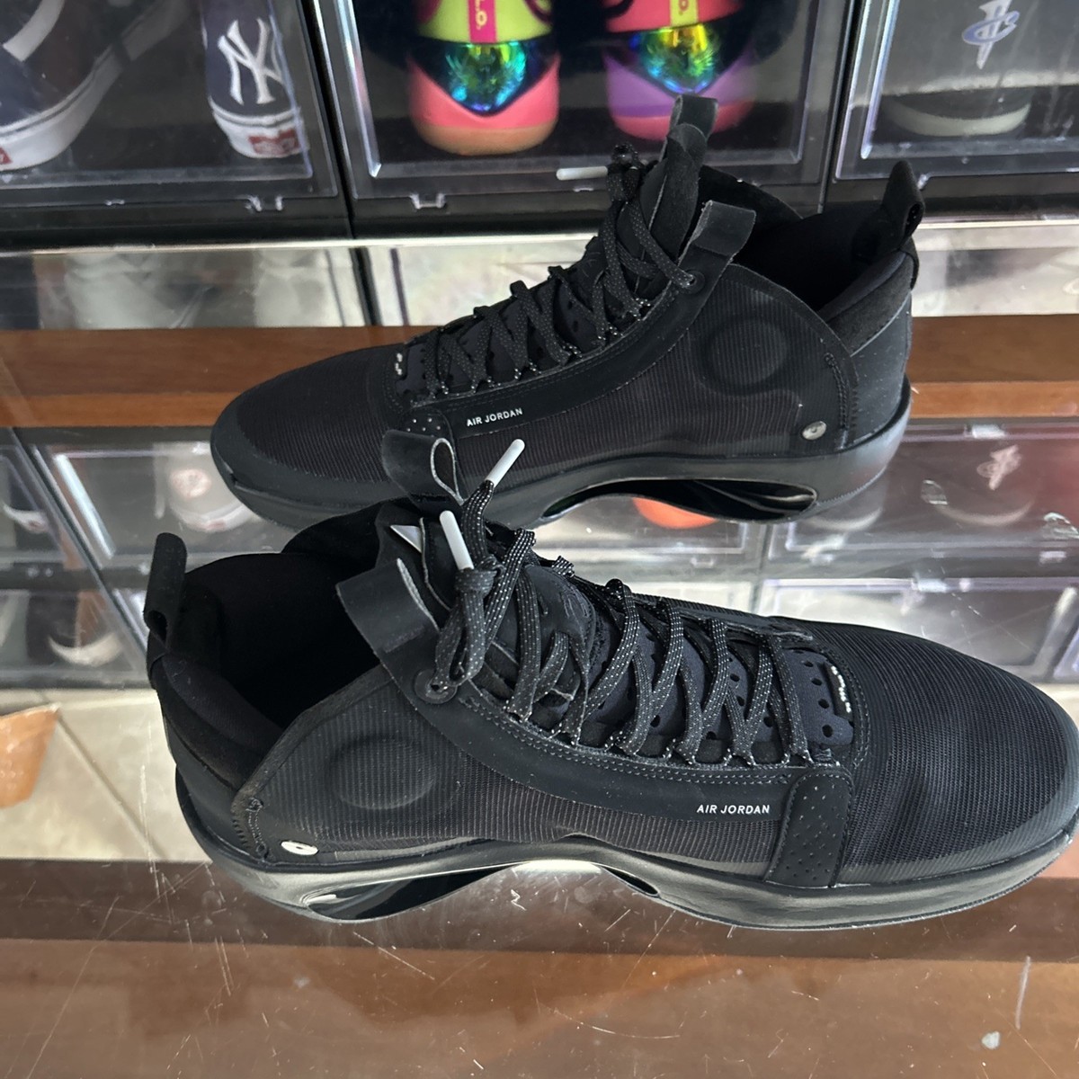 Air Jordan 34 Black Cat Sneakers Mens Size 10 Athletic Basketball Lot AR3240-003 Nike Air Jordan 34 Black Cat Men main image 3
