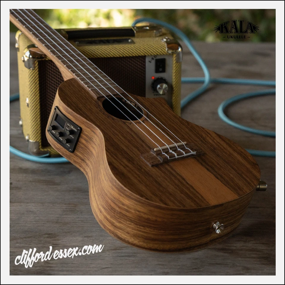 Kala Teak Tri-Top Ukuleles w/ Cutaway & EQ - Image 2 of 2