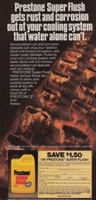 1980 Vintage Print Ad Prestone Super Flush Cooling System Rust Remover Water