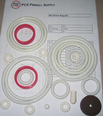 1974 Gottlieb Big Brave Pinball Rubber Ring Kit