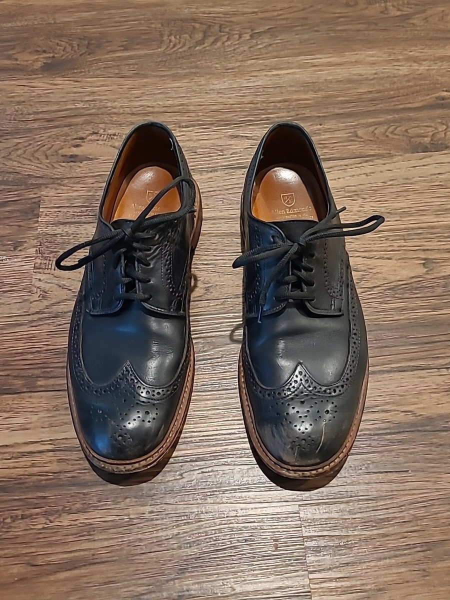 allen edmonds black dress shoes Alumnus Men's Leather Wingtip Oxfords Size 12 D Ball Gown prom dresses ASOS DESIGN all-over sequin Size:US30 The contoured last