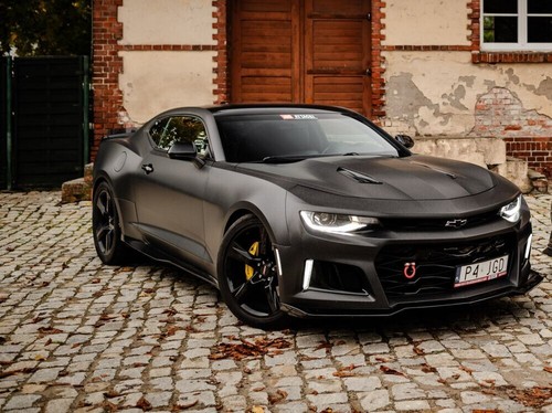 FUNDONES LATERALES CHEVROLET CAMARO 2016 - 2013 ZL1 ESTILO NEGRO BRILLANTE / TÜV - Imagen 7 de 9