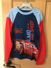 NWT Disney Store Cars Lightning McQueen Boys Long Sleeve Shirt Top