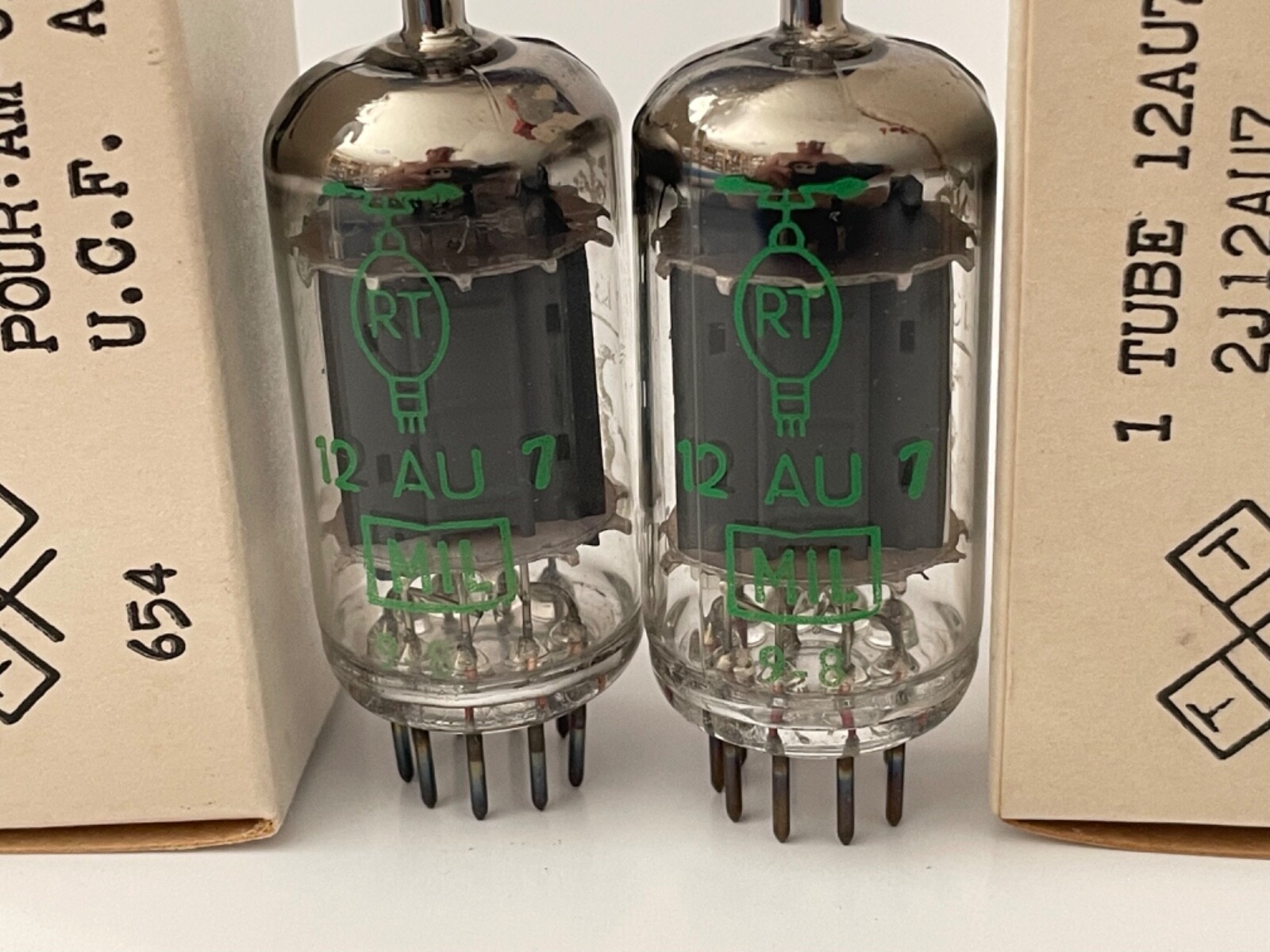 Tubes ECC82 12AU7 RT 1958 appairés pour éliminer le souffle des amplis