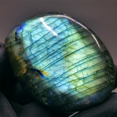 110G Natural Blue Rainbow Labradorite  Crystal Polished HEALING A25