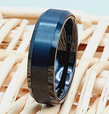 Black Tungsten Wedding Band Black Tungsten Ring for Men's  Women's Promise Ring