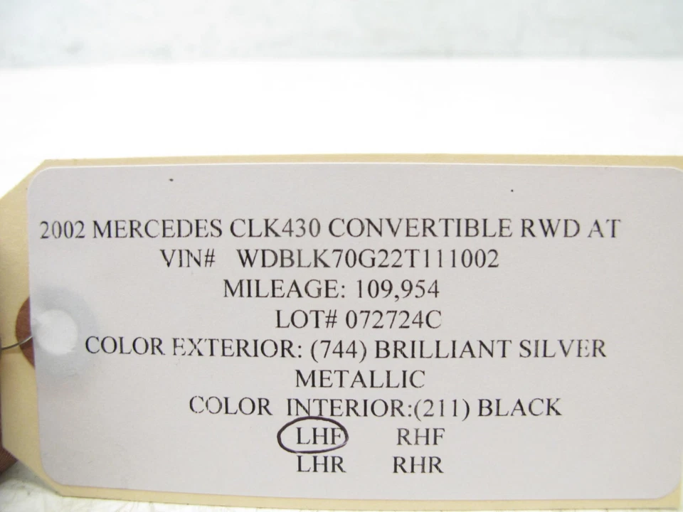 1998 -2002 Mercedes W208 CLK320 CLK430 Headlight Washer Nozzle Spray Left Oem - Image 3 of 3