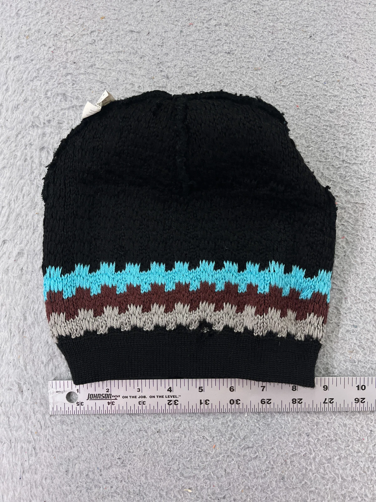 burton beanie toque stripe knit wool blend ski pom 