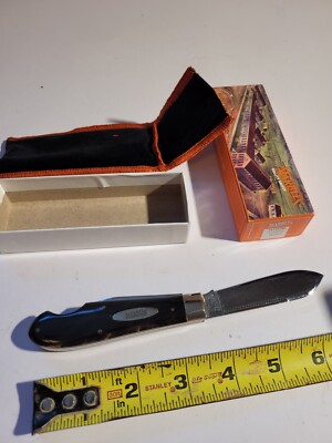 Factory Original Marbles Gladstone MI USA 2001 Buffalo Horn Teardrop Knife NOS