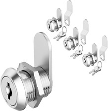 3 Pack Cabinet Cam Locks Keyed Alike, 5/8" Cabinet Lock with Keys, Rv Locks for