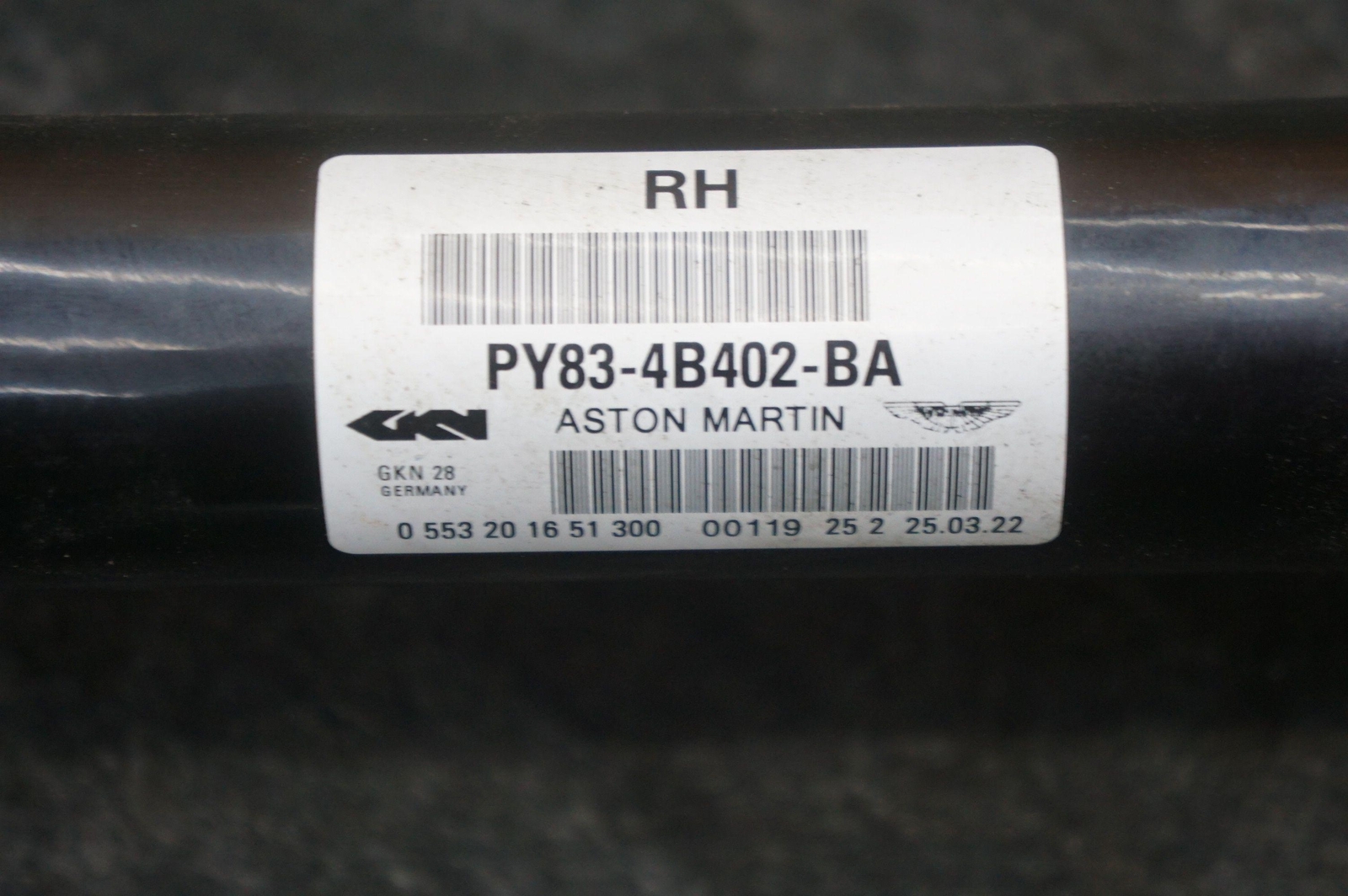 Rear Right Axle Shaft Assembly OEM PY83-4B402-BA Aston Martin Dbx 707 2020-2024