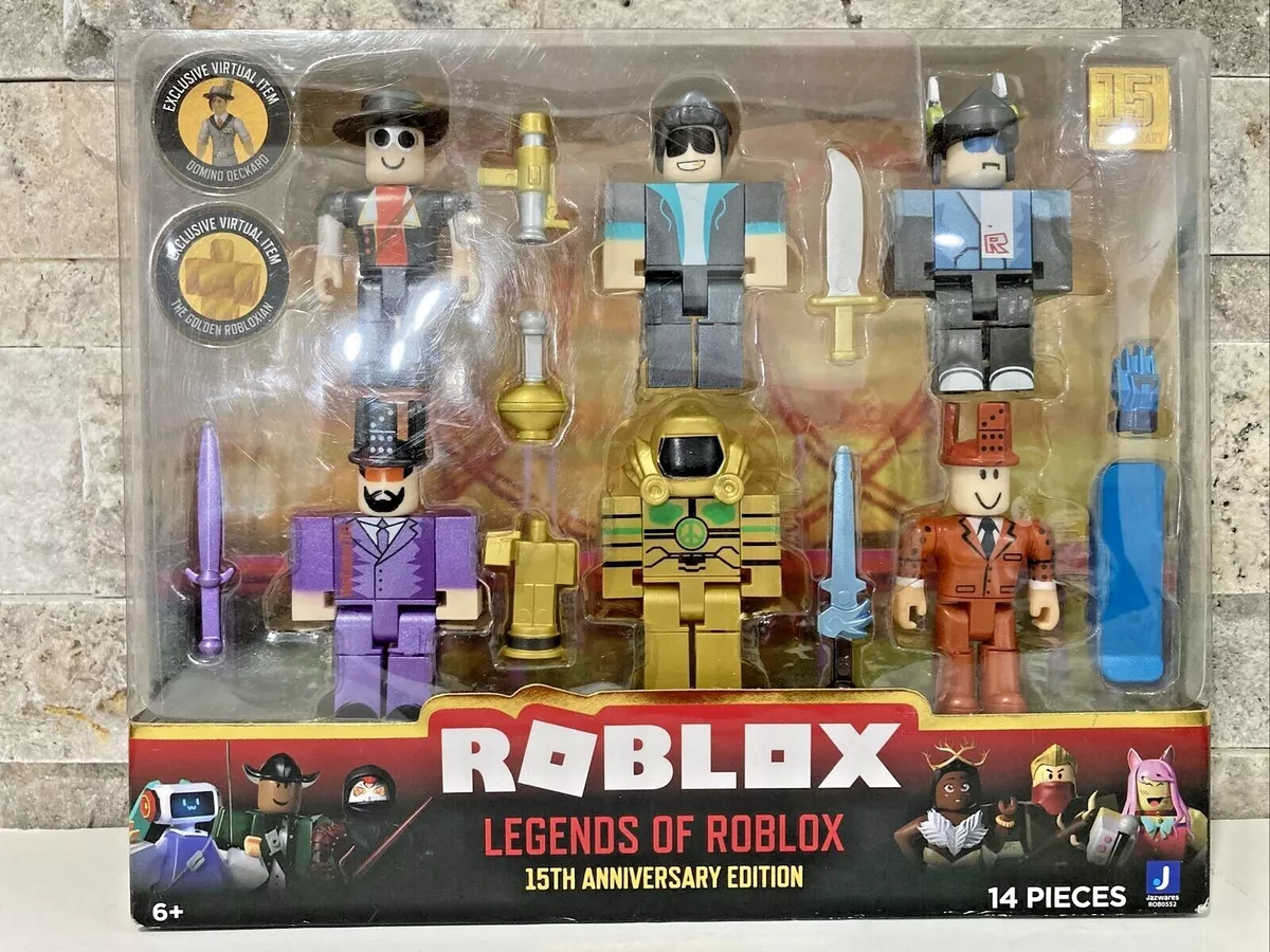 roblox action collection - legends of roblox six figure pack [includes  exclusive virtual item] 