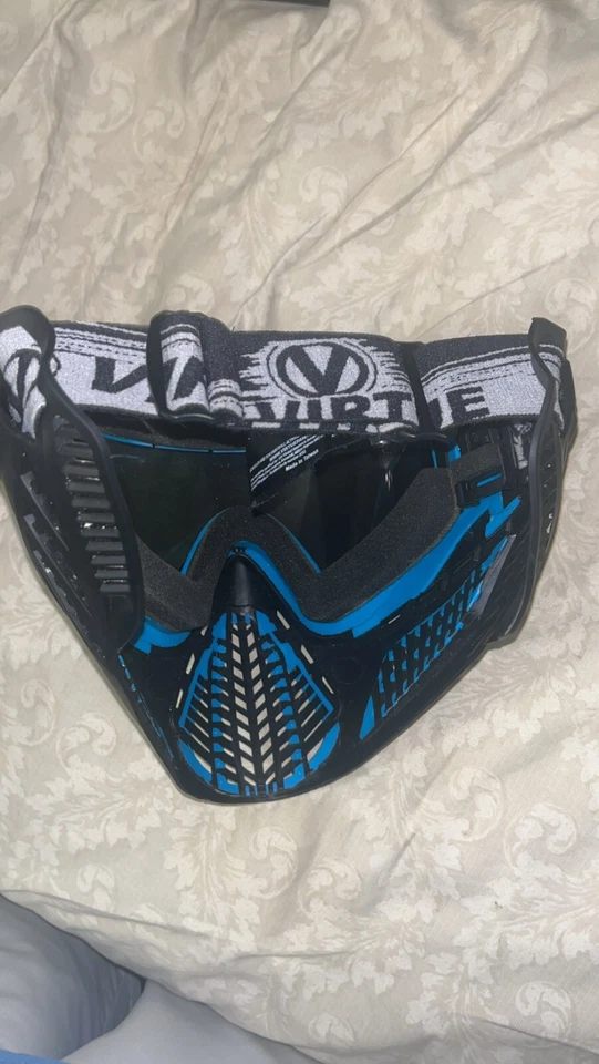 Máscara de gafas térmicas de paintball VIRTUE Vio Ascend - negra/azul Foto 3 de 4