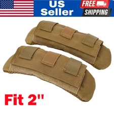 2x Khaki Shoulder Strap Pad Vest Shoulder Strap Pads Backpack Strap Pads For 2''