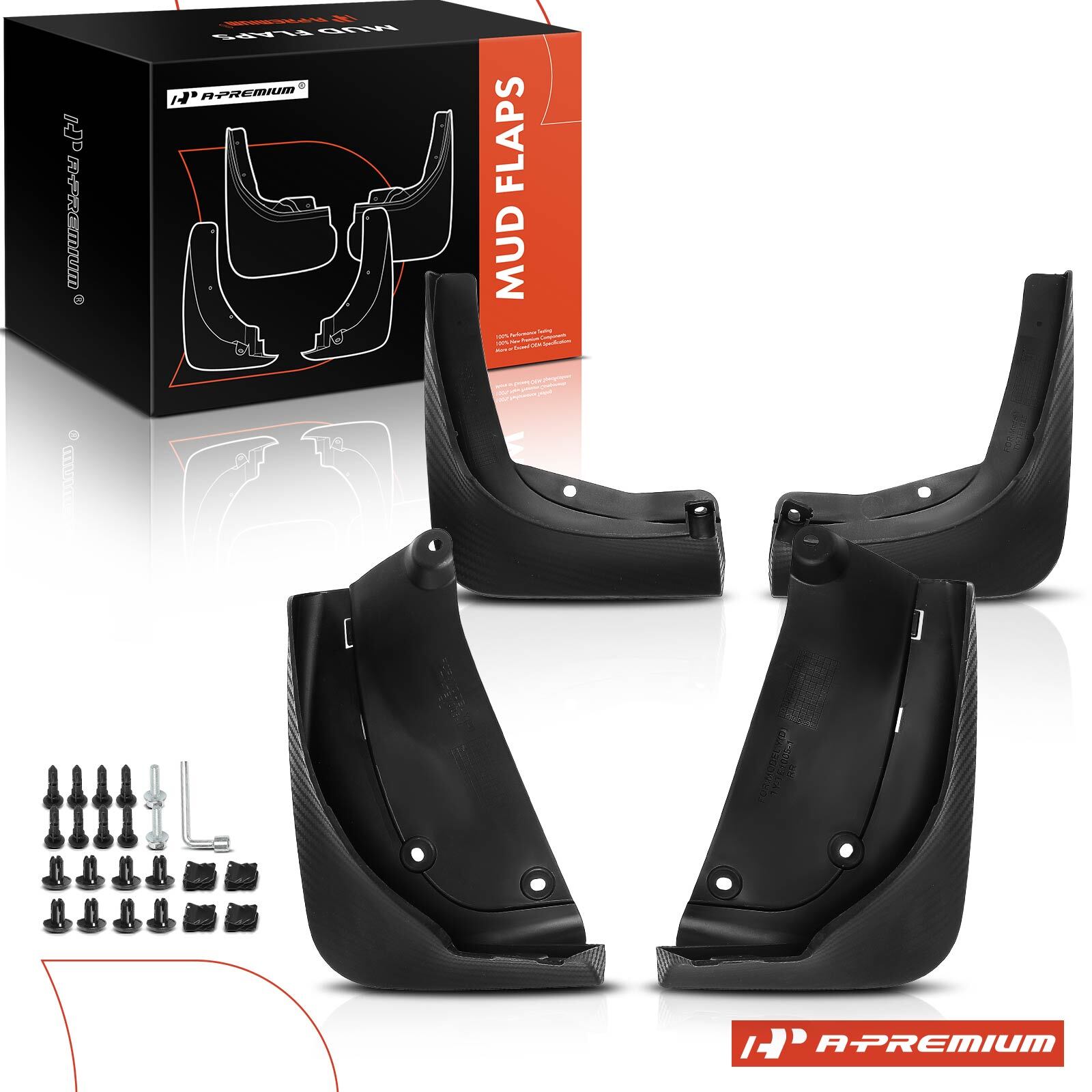 4Pcs Front & Rear Splash Guards Mud Flaps for Tesla Model Y 5YJY 2021-2024 SUV