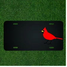 Custom Personalized License Plate With Add Names To Cardinal Bird Animal Red