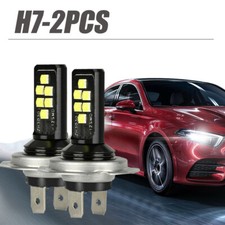 2Pc H7 LED Car Headlight Bulbs High Low Beam 240W 52000LM 6000K White Headlight 