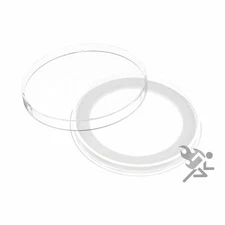 (10) Air-tite Y-50mm White Ring Coin Holder Capsules for 2" Military Challenge