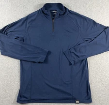 REI CO-OP Shirt Baselayer Men's Large Blue Performance Stretch 1/4 Zip Outdoors