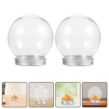 6 Pcs Clear Globe DIY Kit Craft Water Plastic Snow Globes for Crafts