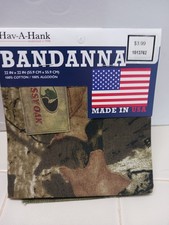 Hav-A-Hank Paisley Bandanna 22"X22" Mossy Oak Inf NEW MADE IN USA