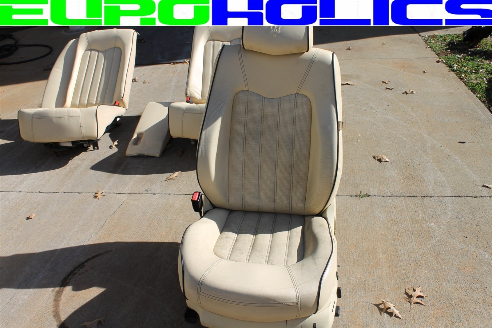 OEM Maserati M139 Quattroporte 04-08 Front Rear Left Right Seat Set Light Beige