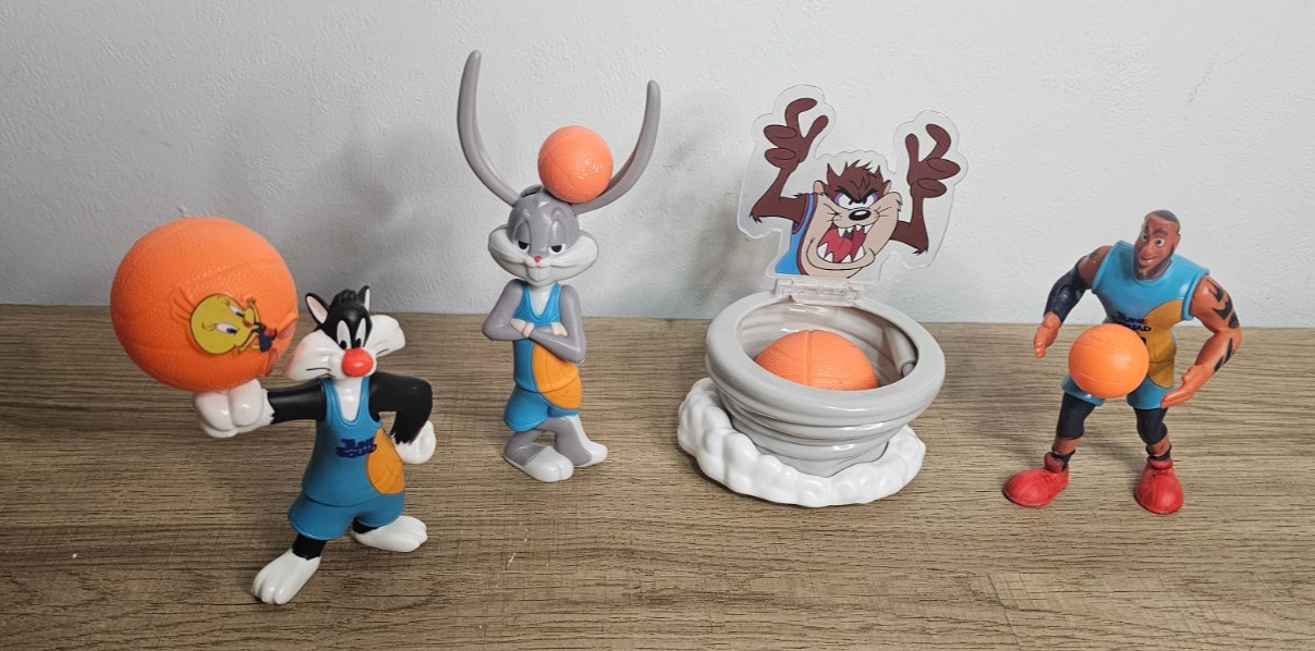 Lote de 4 juguetes Space Jam A New Legacy McDonalds Happy Meal Looney Tunes