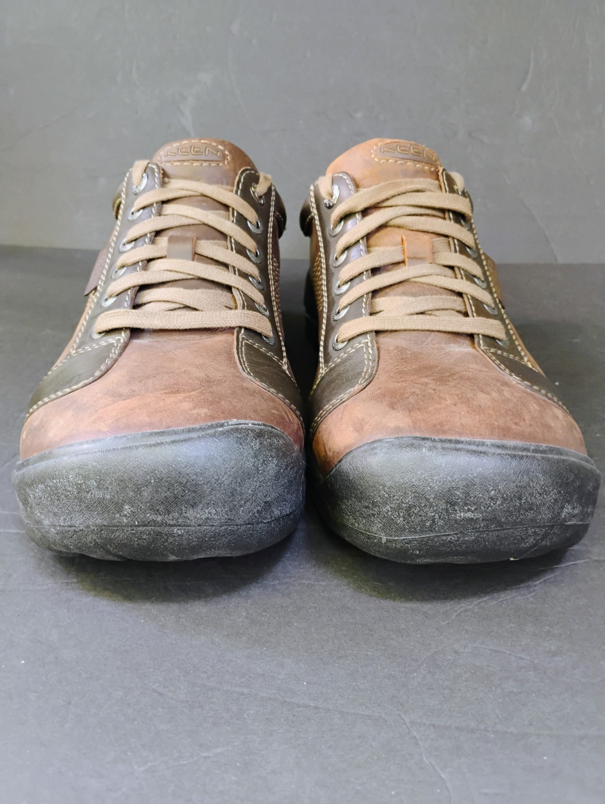 Scarpe da ginnastica Keen da uomo 14 Austin marrone cioccolato stringate Gorpcore prezzo al pubblico consigliato $160