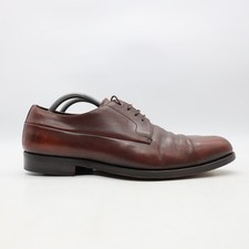 Prada Dress Shoes Men's UK Size 8.5 EE Lace Up Oxford Cap Toe Brown  Leather
