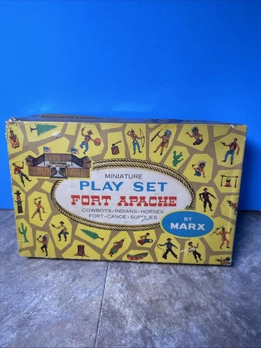 Marx Vintage Miniature Fort Apache Play Set Box Only