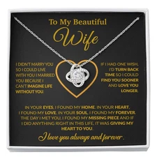 To My Wife Necklace, Wife Gift from Husband, Christmas Gift