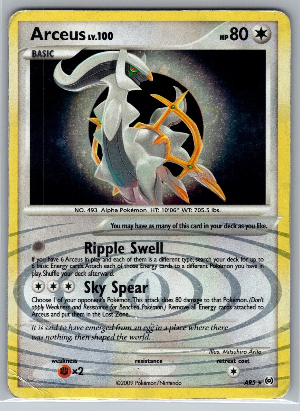 Arceus (AR5) AR5 Holo Rare Arceus Pokemon Heavily Played